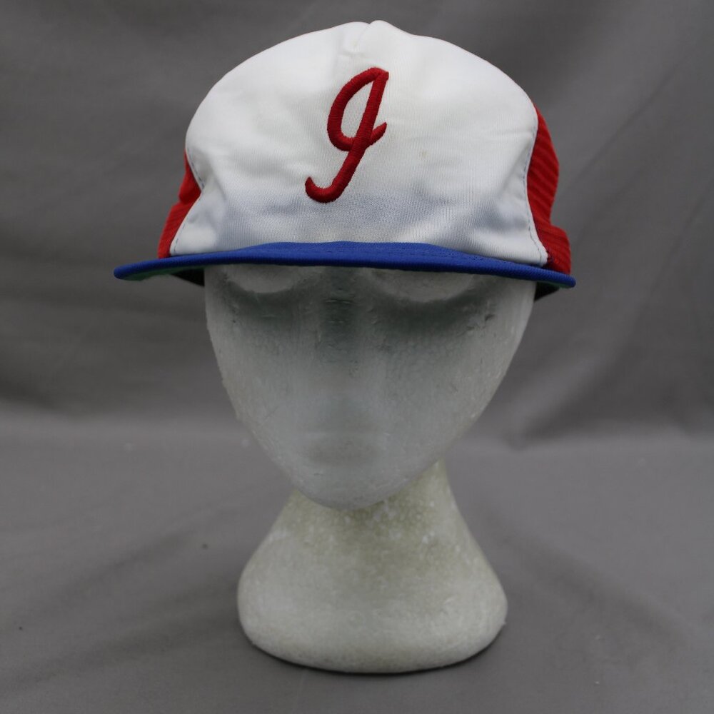 Indianapolis Indians Hat (VTG) - Tri Colour Trucker Hat by New Era - Snapback